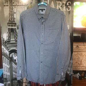 Banana Republic Button Down Gingham Shirt, Sz L